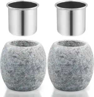 2 Stück Sauna Aromatherapie Steinbecher, Stein Aromatherapie Diffuser für Sauna 