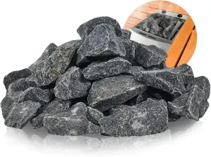 Suleno - Hochwertige Olivin-Diabas Saunasteine aus Finnland, Unverzichtbares Sauna-Zubehör, Ideal...