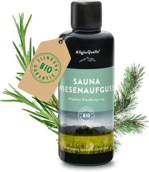 AllgäuQuelle® Saunaduft Aufguss mit [100% Bio Öle] verschiedene Düfte - Das Saun