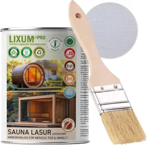 PRO 100% biologische & natürliche BIO Sauna & Fasssauna Holzlasur - Holzschutz &