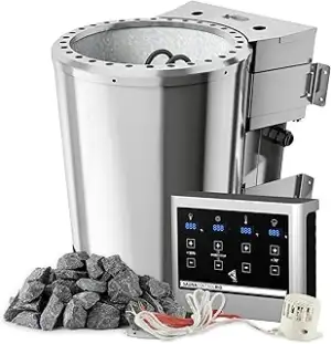 SULENO Bio Saunaofen SALO 3,6 kW 230V Edelstahl mit 20 kg Saunasteine