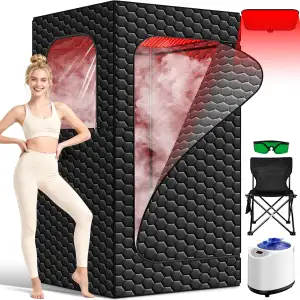 Saunen Tragbare Infrarot-Sauna mit Rotlicht-Panel, 160 LEDs 660/850 nm dampfsaun