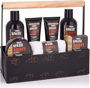 BRUBAKER Cosmetics Spa Sport Musk 8 tlg. Pflegeset für Männer mit Duschgel, Scha
