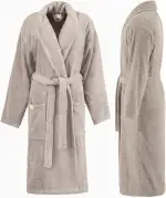 PandaHome Bademantel Damen und Herren aus 100% Baumwolle, Morgenmantel Frottee Kuschel, Saunamant...