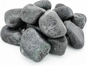 Saunasteine Olivin-Diabas 15 kg – Abgerundet, 5–10 cm | Hohe Wärmespeicherung, H