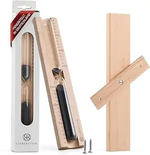 Sauna Sanduhr - Made in Germany - Hochpräzises Sauna Zubehör aus Buchenholz gefe