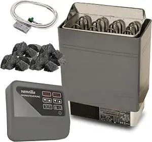 vanvilla Saunaofen 9kw mit externer Steuerung 380V Sauna inkl. Saunasteine für A