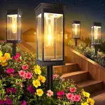 Upgraden Solarlampen für Außen Garten,6 Stück Solarleuchten für Außen,3000K Superhell Solar Garte...