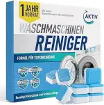 Aktiv 24x Waschmaschinenreiniger Tabs extra stark gegen Geruch & Kalk - Waschmaschinen Reiniger m...