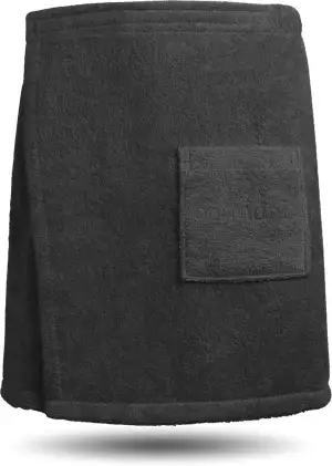 normani Herren Saunakilt aus 100% Bio-Baumwolle Saunatuch 160x50 cm Saunahandtuch für Männer Farbe Schwarz Größe 160 cm x 50 cm