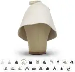 LoWell® Saunahut - Filzhut für Damen und Herren inkl. Sauna-Ratgeber - Ideales Sauna Zubehör für ein einzigartiges Wellness Erlebnis - Farbe weiß - Saunamütze Saunakappe