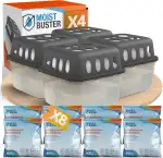 4x Luftentfeuchter ohne Strom + 8x 400g Luftenfeuchter Nachfüllpack - Raumentfeuchter bis 40m² für Keller, Bad uvm. - Entfeuchter und Luftentfeuchter Granulat im Set - Schutz vor Schimmel