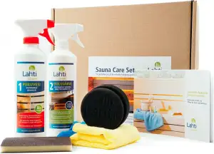 LAHTI Sauna Care Set - Saunapflege & Holzschutz Set auf BIO-Basis, effektive Gru