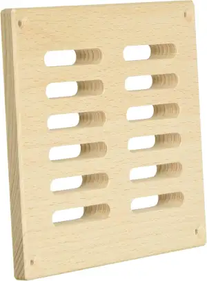 eliga Lüftungsgitter aus Holz, für circa 40 cm² Luftdurchlass