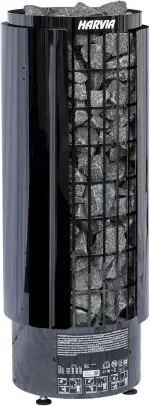 Harvia Schutzwand HPC11M Cilindro Black Steel -Saunaofen