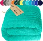 Lashuma XXL Badetuch groß 100x200 cm Meeres Türkis – Extra Großes Saunahandtuch für Herren & Damen, Hochwertige Baumwolle, Langlebig & Schnell Trocknend