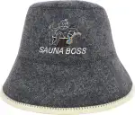 Sauna Boss Saunahut Herren Perfekte Saunamütze aus 100% Filz - Sauna Hut Filzhut Sauna Mütze Herren Kopfbedeckung - Sauna Geschenke für Männer