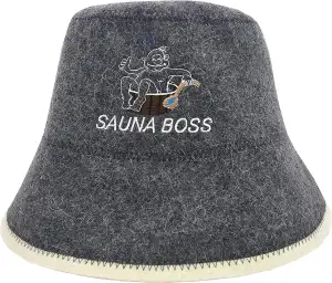 Sauna Boss Saunahut Herren Perfekte Saunamütze aus 100% Filz - Sauna Hut Filzhut