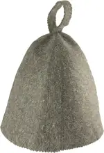 Saunahut - Farbe grau - 100% Wollfilz - Saunamütze aus Filz für Damen und Herren