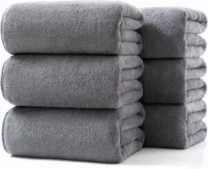 Lumimi Mikrofaser Duschtuch Set Ultraleicht Weich Kuschelig Schnelltrocknend Kom