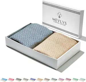 MEVLYS Saunatuch Hamamtuch [2er Set] Strandtuch Saunahandtuch groß 100x180 Dusch