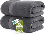 Utopia Towels - 2er Pack Saunatücher 80x200 cm Saunahandtuch 100% Baumwolle mit Aufhängeschlaufe,...