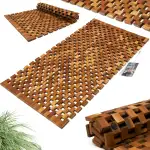 DEUBA® Badvorleger Badematte Holz 80 x 50 cm FSC-zertifiziertes Akazienholz Rutschhemmende Gummis...